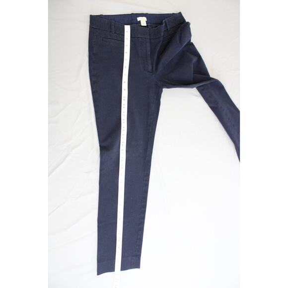 J Crew Pants Womens Size 6R Navy Blue Flat Front Stretch Straight Leg Mid Rise - Picture 10 of 11